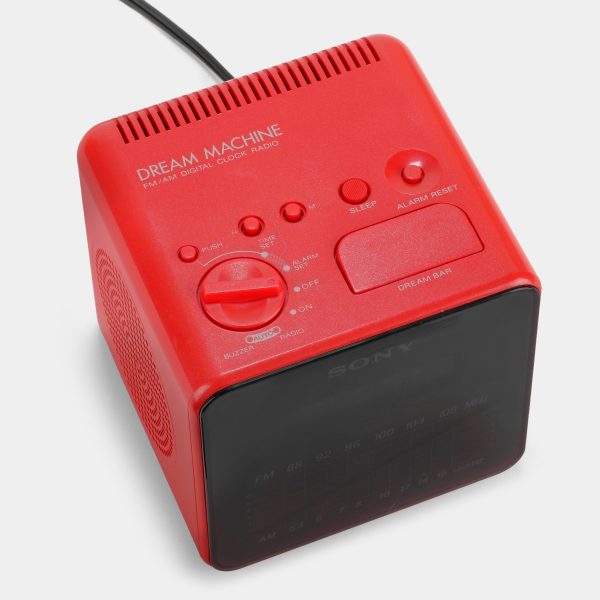 Sony Dream Machine ICF-C10W Red Alarm Clock and Radio Fashion - Image 2