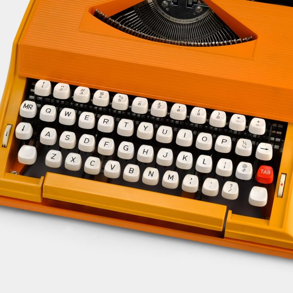 Sears Chevron Orange Manual Typewriter and Case Hot on Sale - Image 2