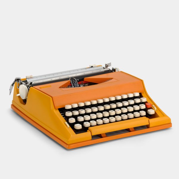 Sears Chevron Orange Manual Typewriter and Case Hot on Sale