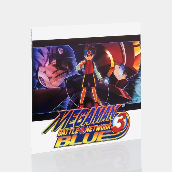 Yoshino Aoki - Mega Man Battle Network 3 (Original Video Game Soundtrack) LP Blue & White Split Vinyl Record Cheap - Image 2